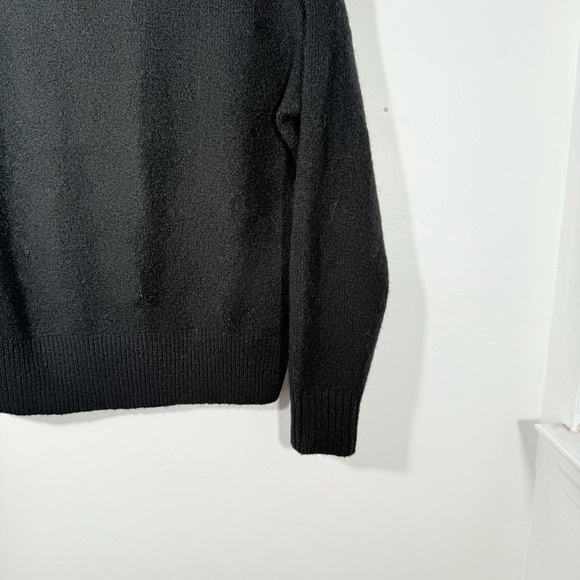 Madewell Dillon Black Wool Blend Mockneck Ribbed Sweater XS NC649 - Picture 7 of 12